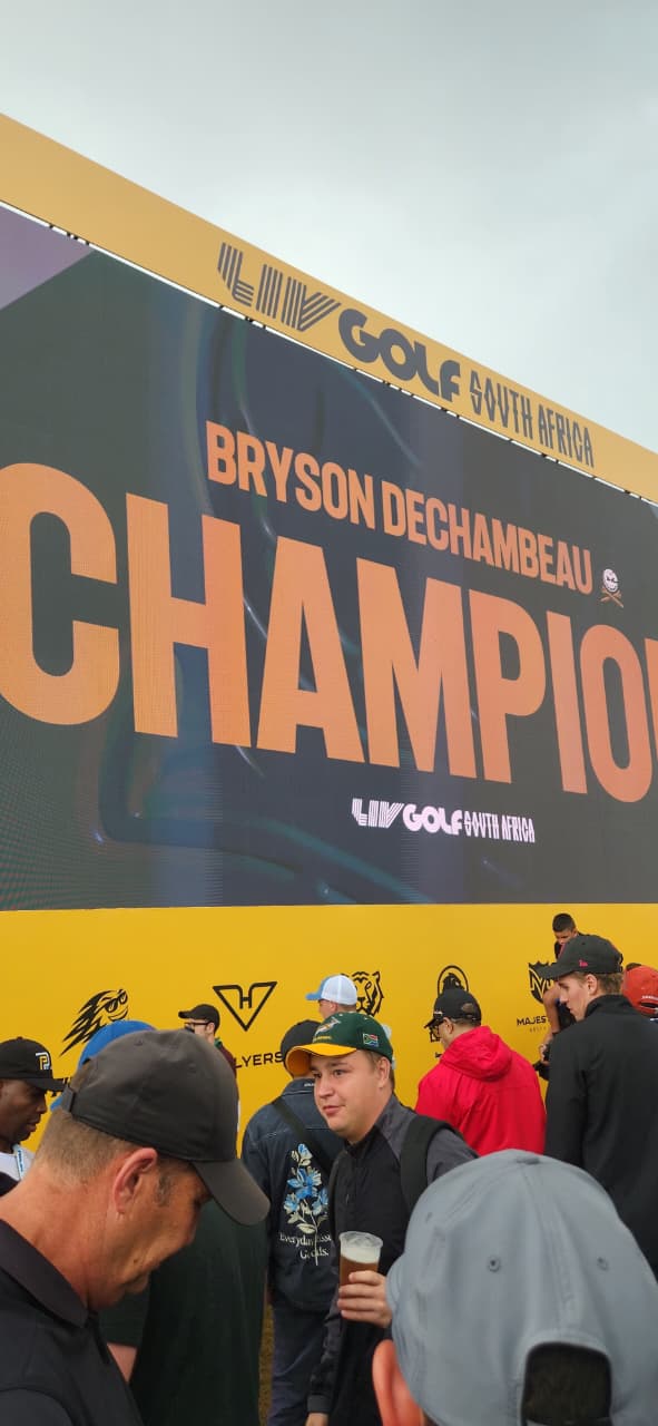 LIV Golf South Africa champion board at Steyn City