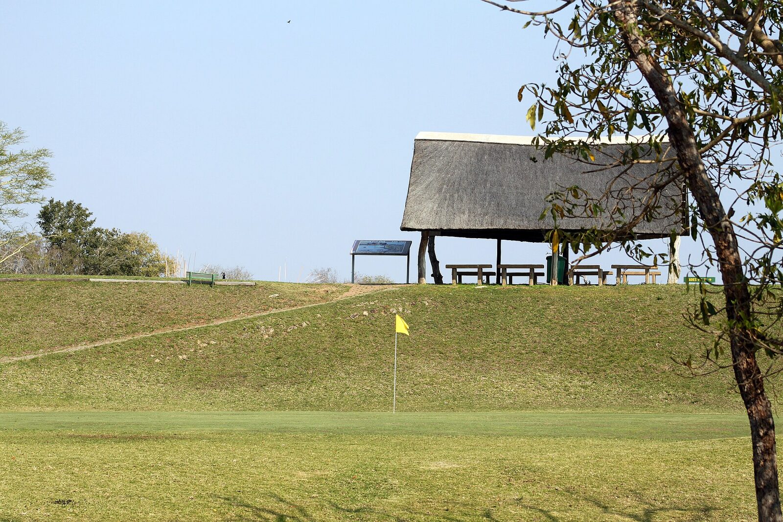 Fairway and bush at Skukuza Golf Club inside Kruger National Park